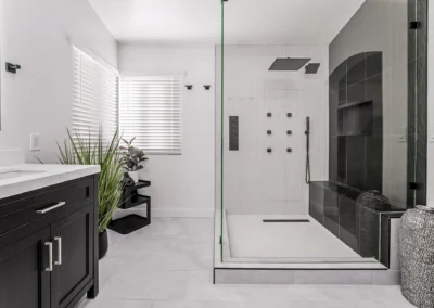 las vegas renovation walk in shower bathroom remodel