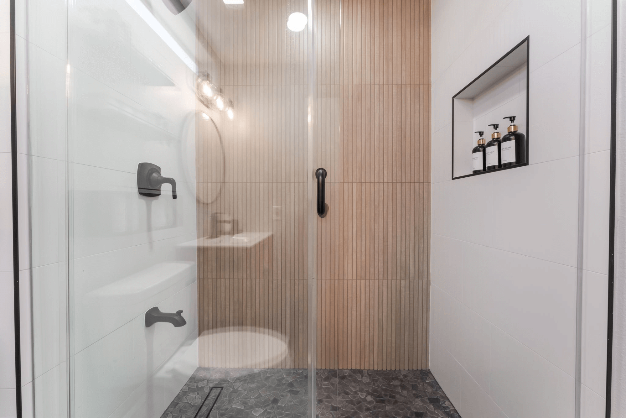 las vegas renovation modern walk in shower